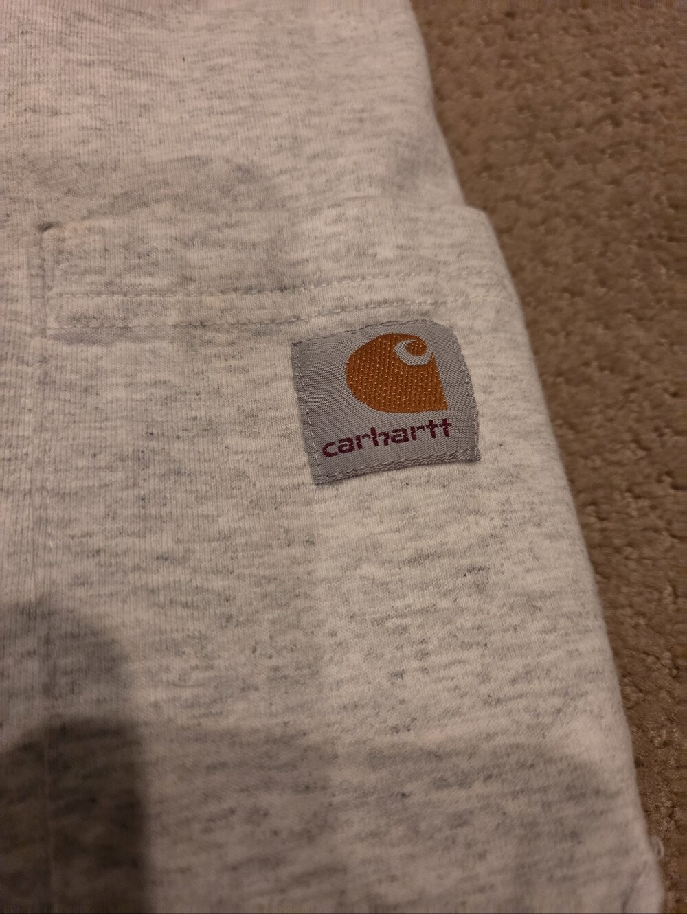 Carhartt Light Heather Gray short sleeve shirt